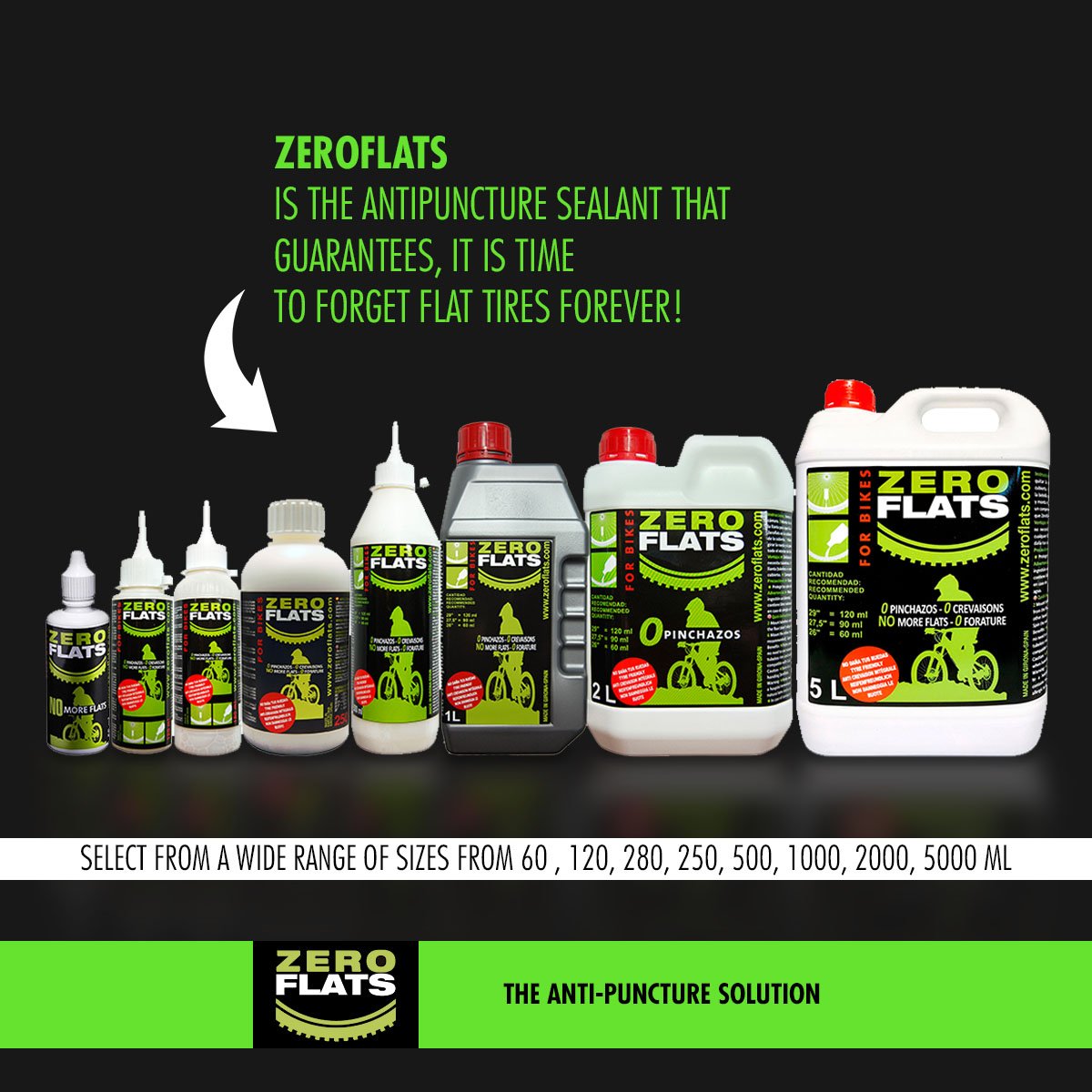 ZeroFlats Anti-puncture Sealant (180 ml)