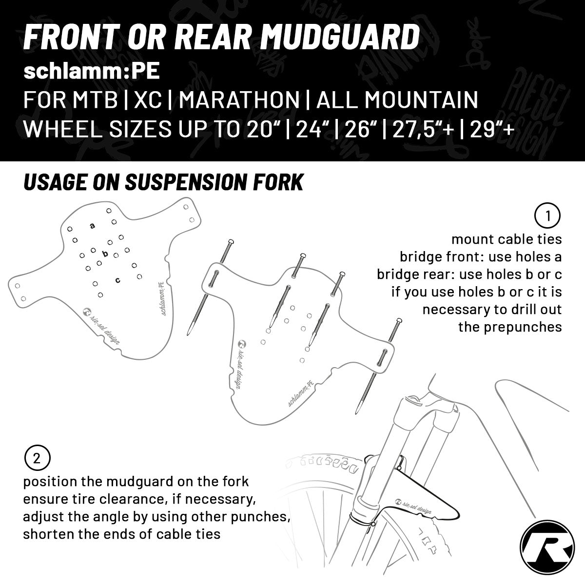 Riesel Design - Vorderer Kotflügel - SCHLAMM:PE