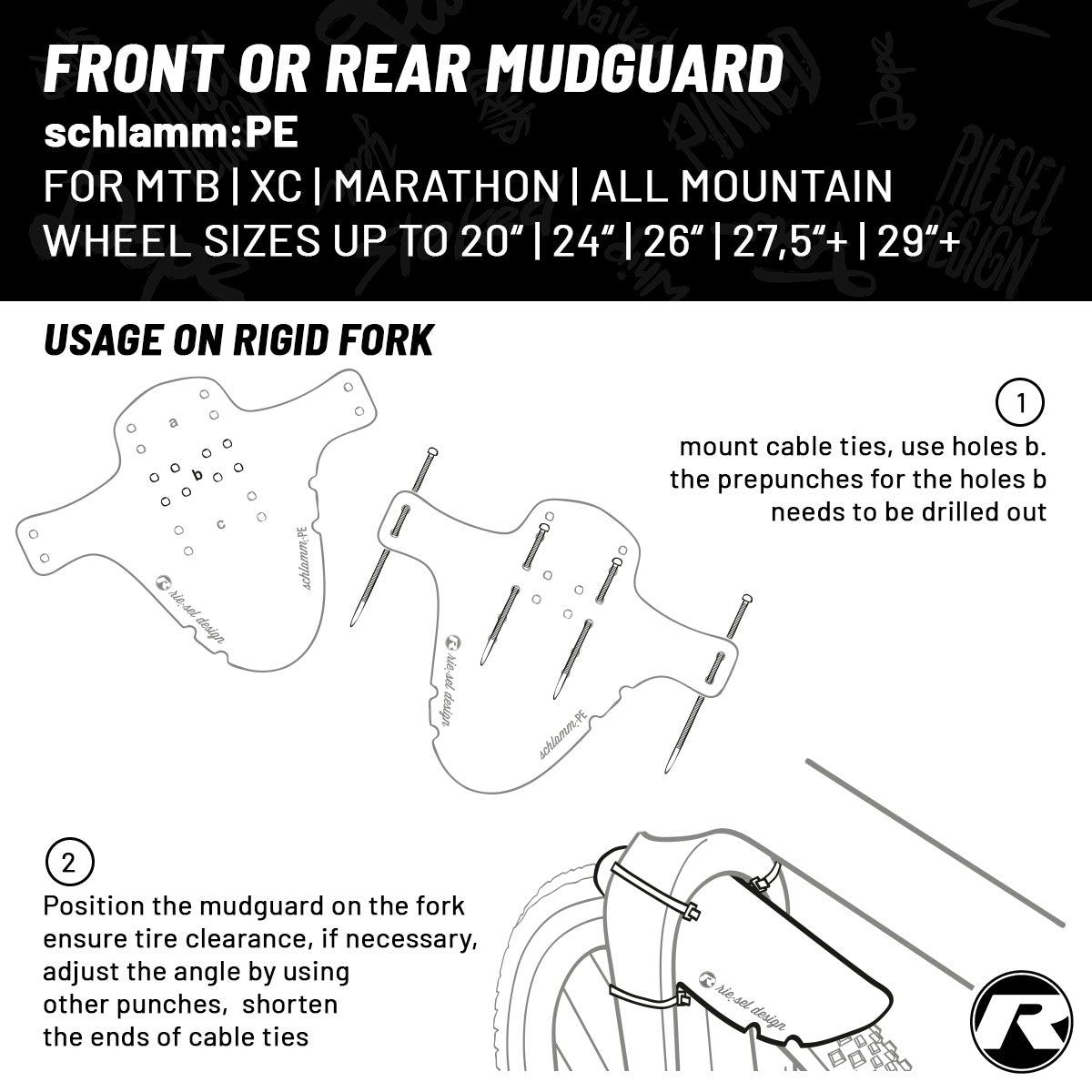 Riesel Design - Vorderer Kotflügel - SCHLAMM:PE