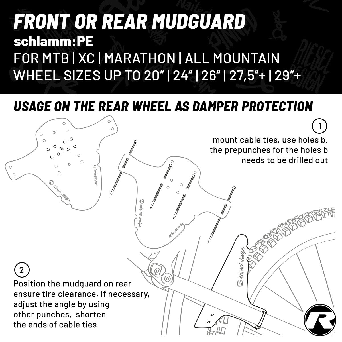 Riesel Design - Vorderer Kotflügel - SCHLAMM:PE